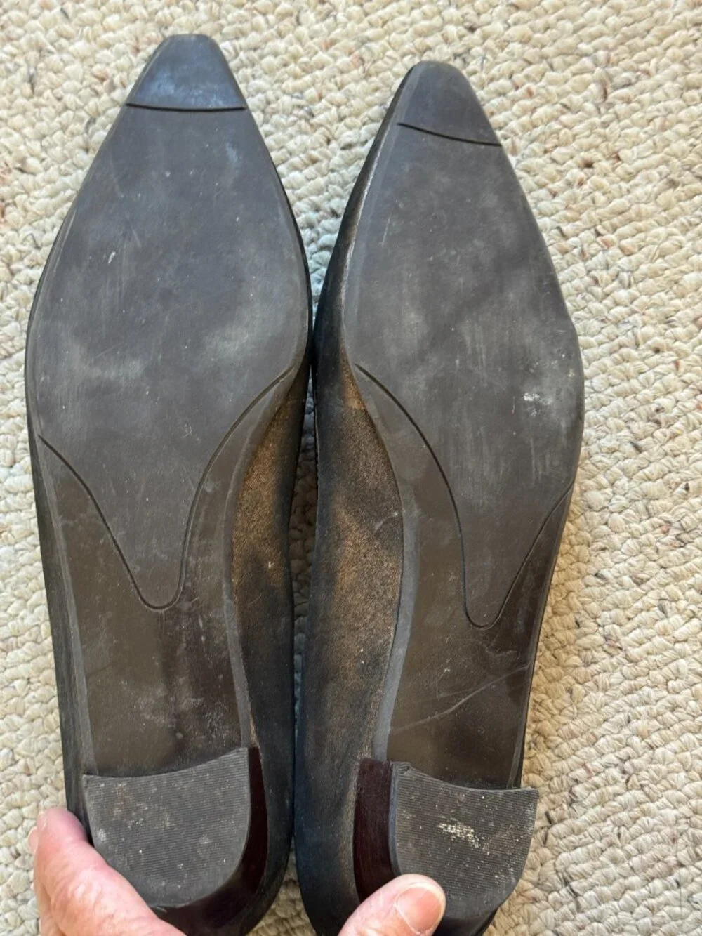 Talbots Bronze Flats Criss Cross Toe Sz 9.5 B